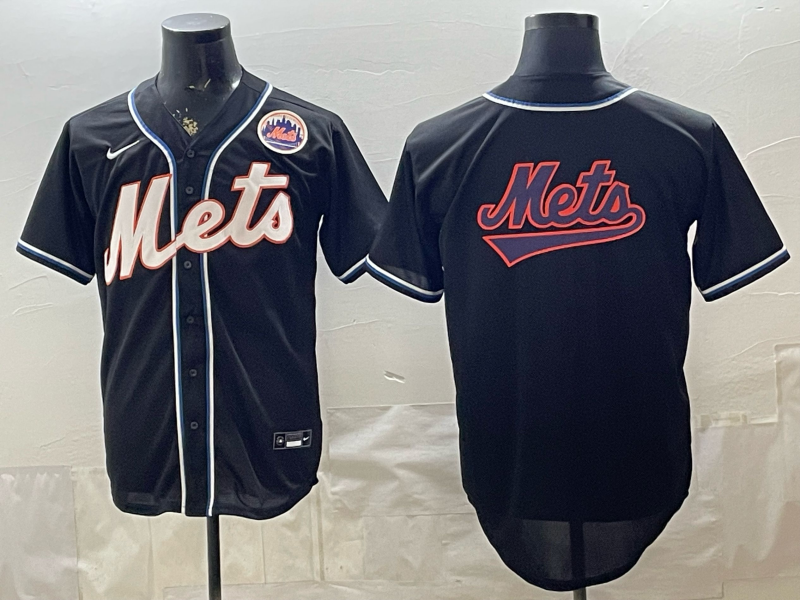 Men new york mets blank black Nike MLB Jersey 052005